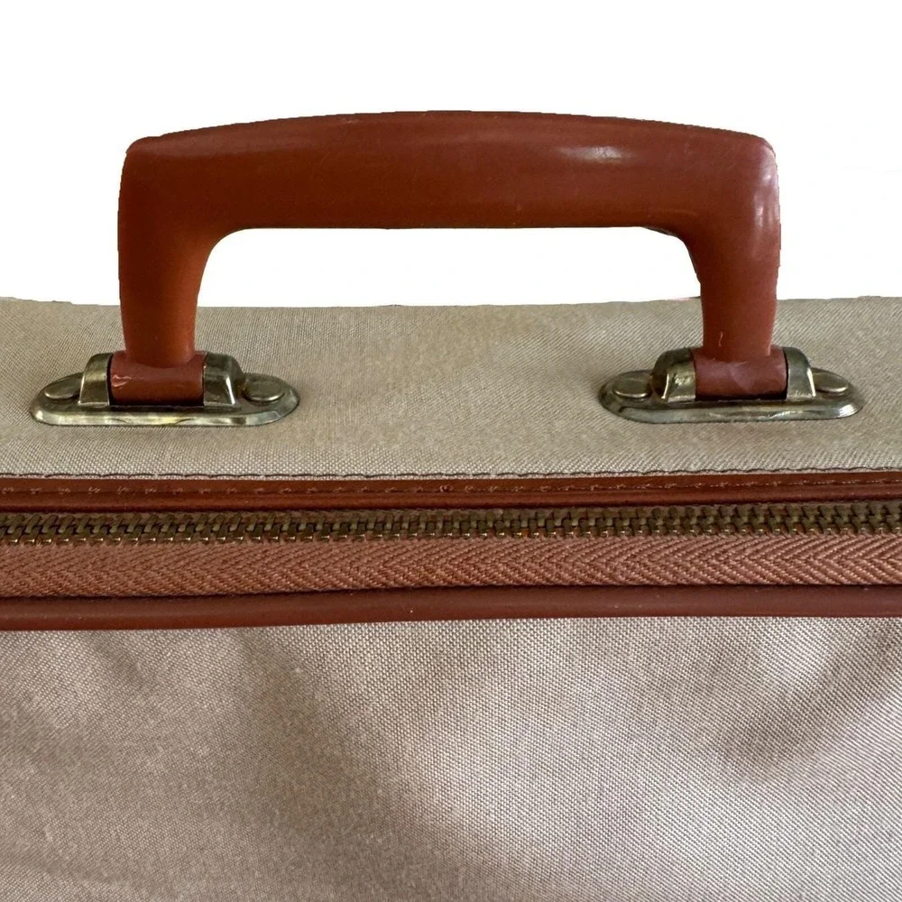 Vintage UTA French Airlines Crew Bag Zip Around Canvas Flight Attendants Pilots
